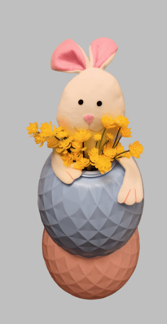 Bunny with Flowers - Melissa's Creations